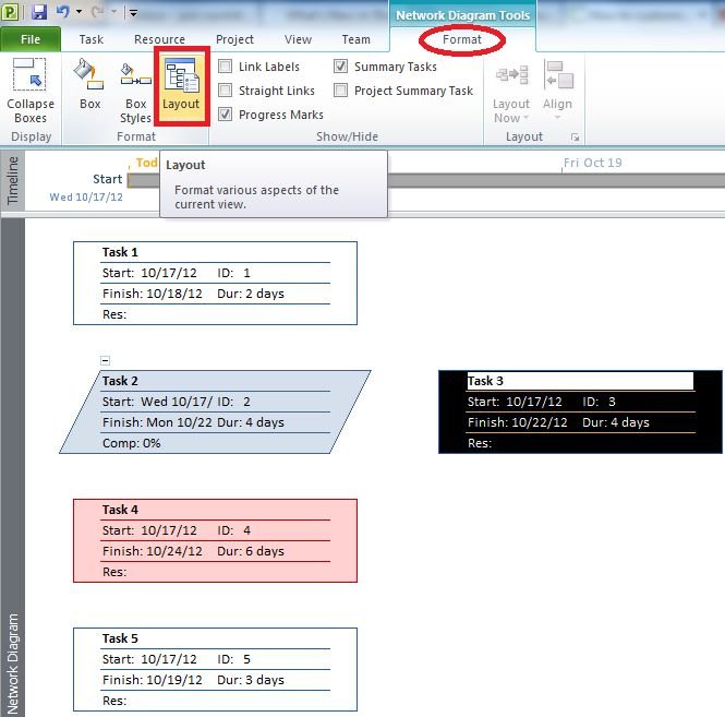 Create Network Diagram In Project 2010